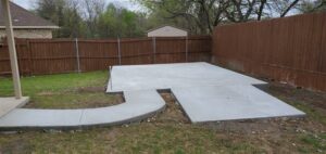 Concrete slab and walkway extension